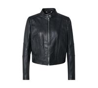 BOSS Giubbotto regular fit in pelle - Style C_Saleste1, 50545625 Nero 38