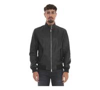 Boss - Giacca Harrington in pelle con dettagli a maglia - - Jackets - Uomo - Nero - L