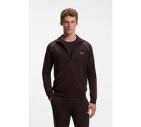 BOSS Giacca in cotone stretch con zip e profili a contrasto - Style Mix&Match Jacket Z, 50515307 Marrone scuro XXL