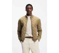 BOSS Giacca in maglia di lana con parte frontale trapuntata - Style C-Ubon, 50555126 Beige XL