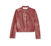 BOSS Giacca in pelle da donna, 602 rosso scuro, 44