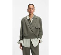 BOSS Giacca relaxed fit in crêpe giapponese - Style Jenchi, 50564477 Verde scuro 44
