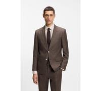 BOSS Giacca slim fit in mohair, seta e lino - Style H-Huge-B1-Peak-262, 50562604 Marrone scuro 44