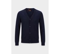 BOSS Cardigan con scollo a V realizzato in misto lana vergine - Style Avac_CD-1, 50578024 Blu scuro L