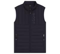 BOSS Gilet impermeabile da equitazione con logo stampato verticale - Style RUBEN LIGHT PUFFER VEST, B7M1403 Blu scuro XS