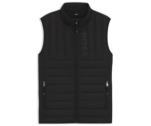BOSS Gilet impermeabile da equitazione con logo stampato verticale - Style RUBEN LIGHT PUFFER VEST, B7M1403 Nero XXL