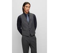 BOSS Gilet monopetto in misto lana elasticizzato - Style H-Jasper-VS-MM-C-224, 50480017 Grigio scuro 44