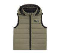 BOSS Gilet reversibile da bambini con imbottitura di piume e logo stampato - Style J52395/72404A, J52395 Verde scuro 138