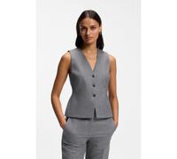 BOSS Gilet slim fit in flanella mélange - Style Julinia, 50571310 Grigio 38