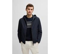 BOSS Giubbotto con cappuccio in materiale manopesca - Style L-Calfo, 50534114 Blu scuro 54