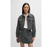 BOSS Giubbotto corto in tweed con bottoni brandizzati - Style C_Jandra, 50524470 A disegni 36