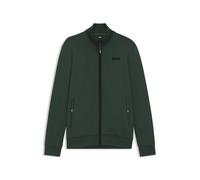 BOSS Giubbotto da equitazione con zip e finiture a righe tipiche del marchio - Style SAMMY FUNCTIONAL CARDIGAN, B7M1202 Verde scuro M