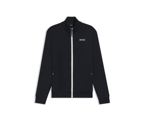 BOSS Giubbotto da equitazione con zip e finiture a righe tipiche del marchio - Style SAMMY FUNCTIONAL CARDIGAN, B7M1202 Blu scuro XL