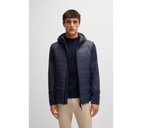 BOSS Giubbotto da equitazione idrorepellente con dettagli in pile - Style JEFF LIGHT PUFFA JACKET, B5M1404 Blu scuro XS