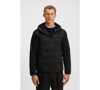 BOSS Giubbotto ibrido idrorepellente con pile effetto peluche e impunture - Style OW_Hole19 HY HD, 50544566 Nero XL