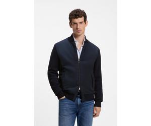 BOSS Giubbotto ibrido in maglia di cotone con collo bomber - Style C-Levaio, 50565508 Blu scuro M