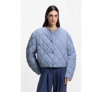 BOSS Giubbotto idrorepellente con impunture a rombi - Style C_Paressa, 50553785 Celeste 38