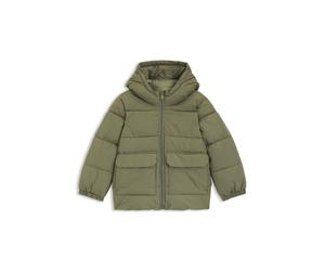 BOSS Giubbotto imbottito da bambini con cappuccio e logo stampato - Style J52396/72404A, J52396 Verde scuro 102