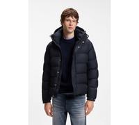BOSS Giubbotto imbottito idrorepellente con cappuccio e colletto imbottito - Style Omaris1, 50565779 Blu scuro 50