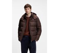 BOSS Giubbotto imbottito idrorepellente con cappuccio regolabile - Style H-Colter, 50565108 Marrone scuro 52