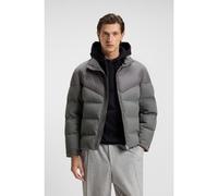 BOSS Giubbotto impermeabile in flanella spazzolata - Style H-Clanello1, 50548810 Grigio 52
