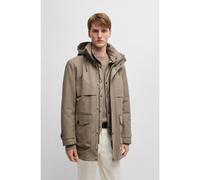 BOSS Giubbotto in misto piumino con gilet rimovibile e cappuccio - Style L-Copka, 50530592 Marrone chiaro 54