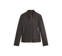 BOSS Giubbotto in pelle regular fit con chiusura con zip - Style H-Mapson4, 50543214 Marrone scuro 48