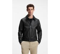 BOSS Giubbotto in pelle regular fit con chiusura con zip - Style H-Mapson4, 50543214 Nero 48