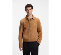 BOSS Giubbotto in pelle scamosciata con chiusura a zip - Style H-Malbano7, 50563869 Marrone 48