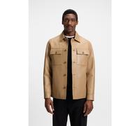 BOSS Giubbotto in pelle stile camicia con tasche con patta - Style C-Malid, 50543222 Beige 48