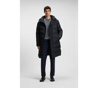 BOSS Giubbotto lungo imbottito e idrorepellente con cappuccio - Style H-Cenuto, 50540474 Blu scuro 50