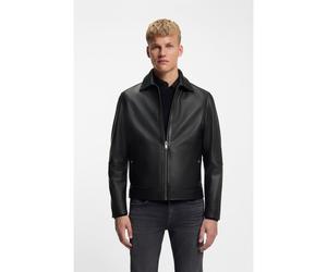 BOSS Giubbotto regular fit in nappa - Style Jogear, 50552141 Nero 46
