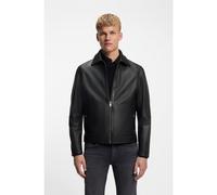 BOSS Giubbotto regular fit in nappa - Style Jogear, 50552141 Nero 50
