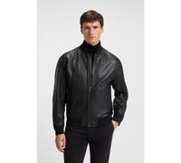 BOSS Giubbotto regular fit in pelle lavorata - Style Jobrice, 50547545 Nero 50
