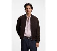 BOSS Giubbotto regular fit in pelle scamosciata - Style H-Muller, 50543213 Marrone scuro 50