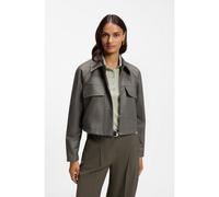 BOSS Giubbotto relaxed fit in denim di cotone - Style Jentra, 50573978 Marrone scuro 50