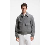 BOSS Giubbotto relaxed fit in misto alpaca con motivo a spina di pesce - Style H-Charly-254, 50550739 Grigio a motivi 52