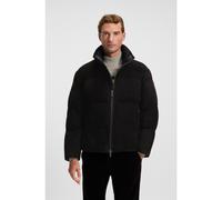 BOSS Giubbotto relaxed fit in pelle scamosciata impermeabile - Style Jocamp, 50547546 Nero 52