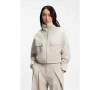 BOSS Giubbotto relaxed fit in twill di cotone-lino - Style Jamoura-W, 50553908 Colore neutro 48