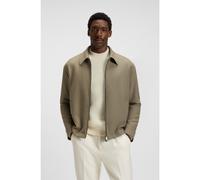 BOSS Giubbotto slim fit in tessuto elasticizzato con colletto ad alette - Style C-Crow-Coach-254, 50551512 Marrone chiaro 50