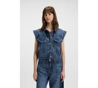 BOSS Giubbotto squadrato senza maniche in denim indaco - Style C_DENIM VEST 1.0, 50534189 Blu S