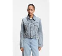 BOSS Giubbotto trucker slim fit in denim marmorizzato - Style C_TRUCKER JKT, 50564451 Celeste XS