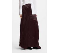 BOSS Gonna lunga asimmetrica in raso con effetto stropicciato - Style VACUZA_FS_C, 50562618 Marrone scuro 46