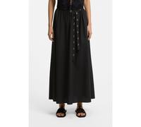 BOSS Gonna lunga in popeline di cotone con cintura a occhiello - Style C_Vidol, 50559088 Nero 38