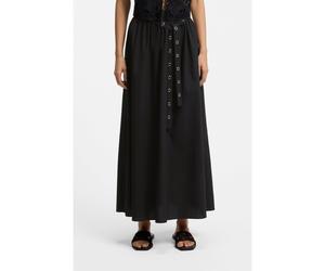 BOSS Gonna lunga in popeline di cotone con cintura a occhiello - Style C_Vidol, 50559088 Nero 40