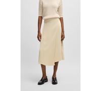 BOSS Gonna midi in satin con parte anteriore incrociata - Style Vamarni, 50538116 Beige chiaro 36