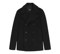 BOSS Cappotto corto doppiopetto slim fit in misto lana - Style H-Hyde-Peacoat-264, 50576464 Nero 50