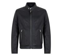 BOSS Giubbotto in pelle martellata con dettagli a logo - Style H-Mansell5, 50564586 Nero 50