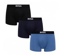 BOSS - One - Confezione da 3 boxer aderenti in microfibra neri, blu navy e blu-Nero W36