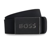 Boss Cintura Icon in pelle 90 cm grigio